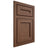 Shiloh Cabinetry Flush Inset Essex Walnut Plain Cut Natural Door