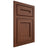 Shiloh Cabinetry Flush Inset Essex Walnut Plain Cut Rye Door