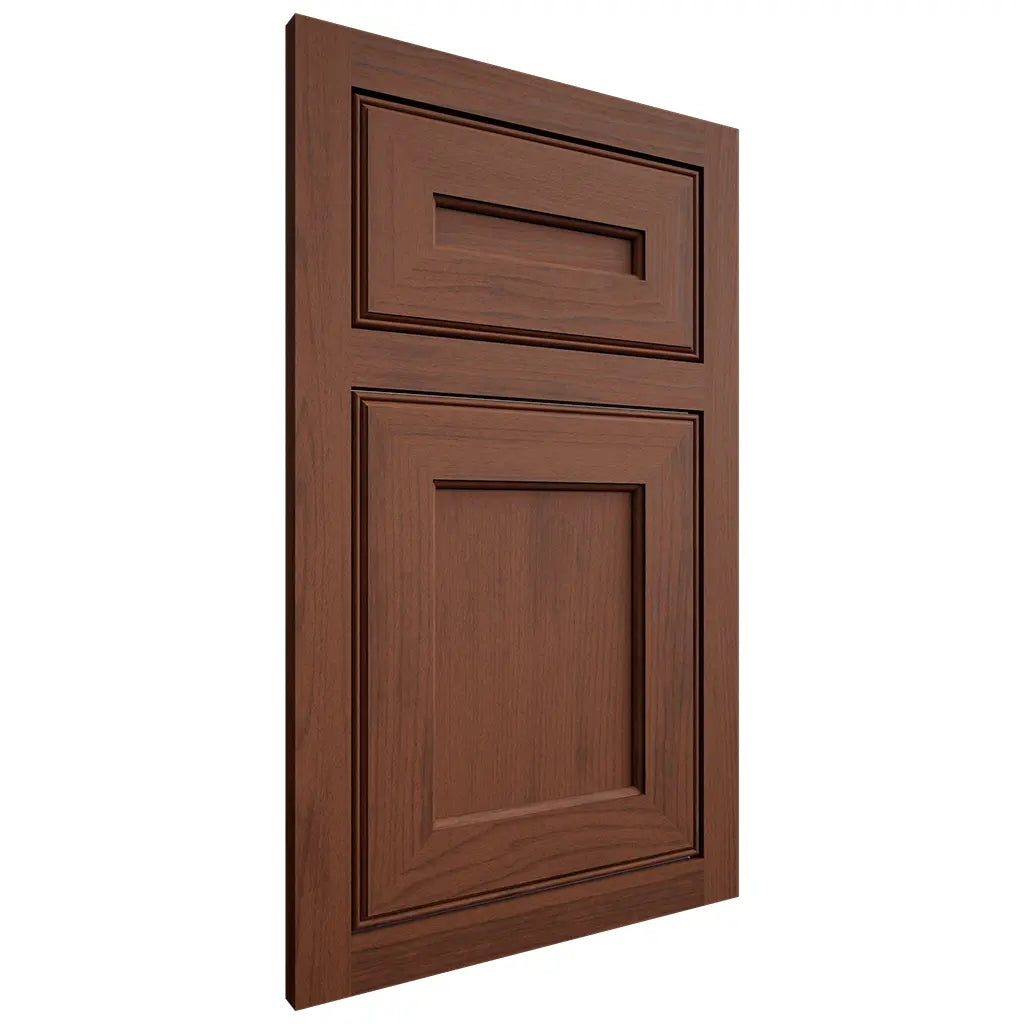 Shiloh Cabinetry Flush Inset Essex Walnut Plain Cut Rye Door