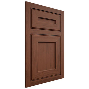 Shiloh Cabinetry Flush Inset Essex Walnut Plain Cut Rye Door