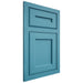 Shiloh Cabinetry Flush Inset Essex White Oak Plain Cut Aqua Door