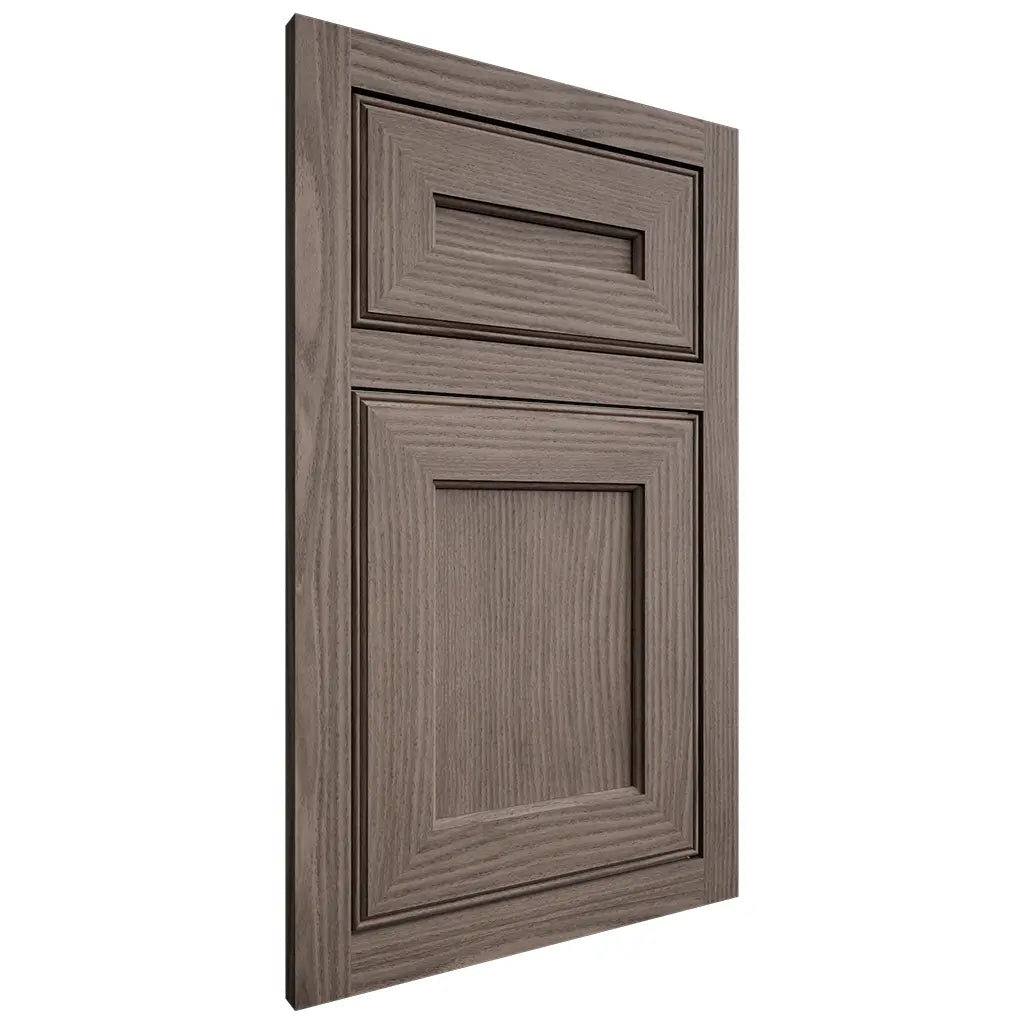Shiloh Cabinetry Flush Inset Essex White Oak Plain Cut Clay Door
