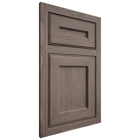 Shiloh Cabinetry Flush Inset Essex White Oak Plain Cut Clay Door
