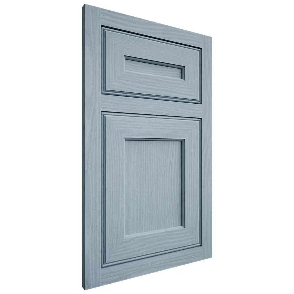 Shiloh Cabinetry Flush Inset Essex White Oak Plain Cut Sky Door