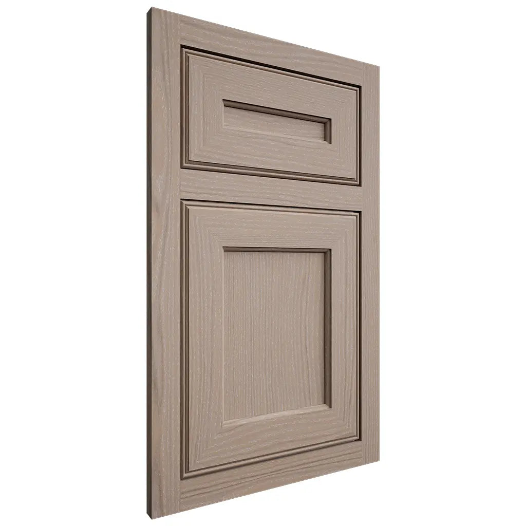 Shiloh Cabinetry Flush Inset Essex White Oak Plain Cut Whitewash Door