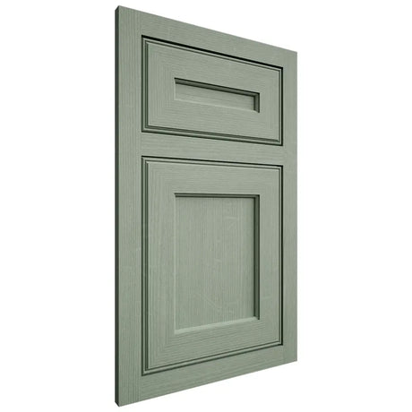 Shiloh Cabinetry Flush Inset Essex White Oak Quarter Sawn Moss Door