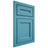 Shiloh Cabinetry Flush Inset Essex White Oak Rift Cut Aqua Door