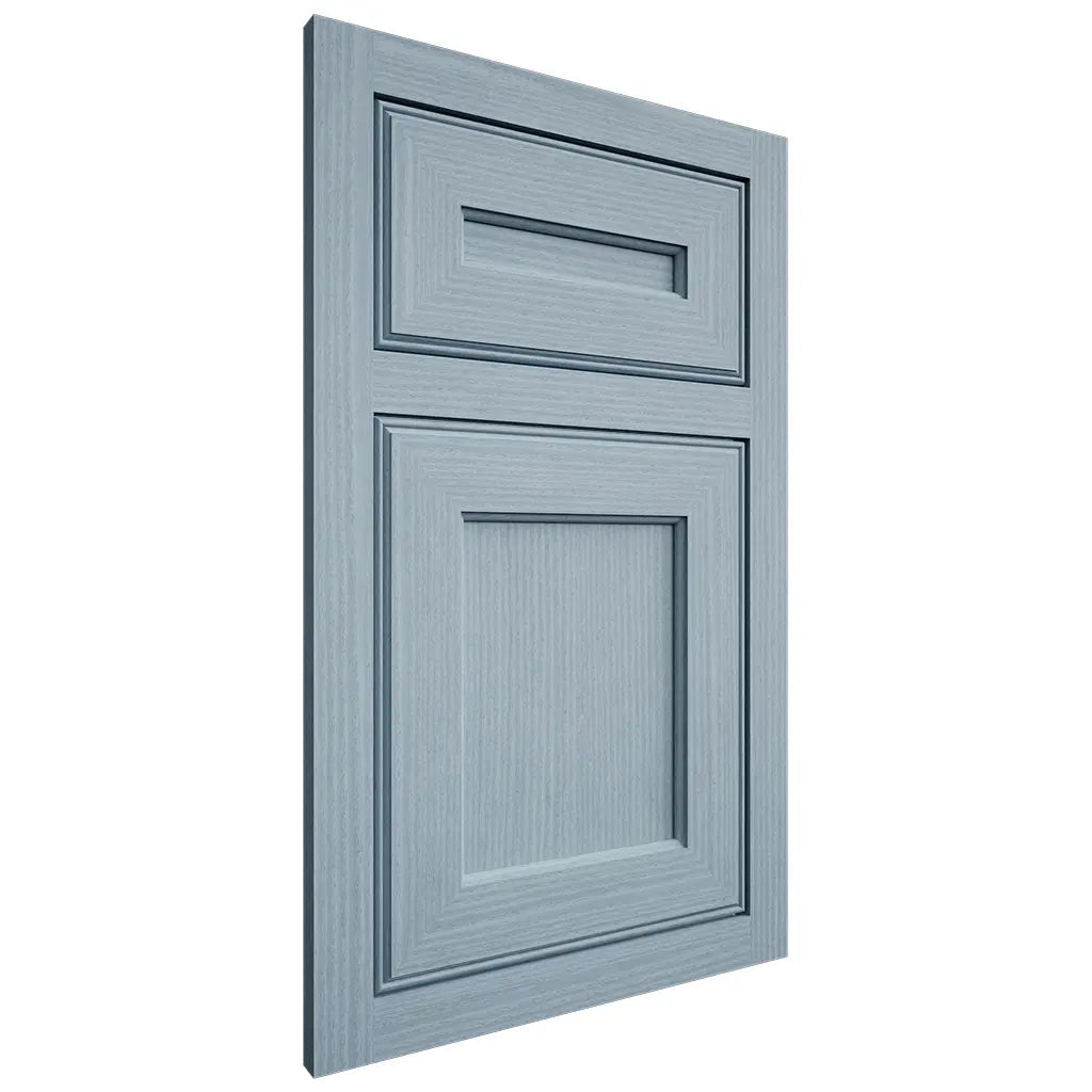 Shiloh Cabinetry Flush Inset Essex White Oak Rift Cut Sky Door