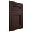 Shiloh Cabinetry Flush Inset Glenbrook Alder Plain Cut Bistre Door
