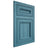 Shiloh Cabinetry Flush Inset Glenbrook Hickory Plain Cut Aqua Door