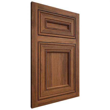 Shiloh Cabinetry Flush Inset Glenbrook Hickory Plain Cut Burnt Sugar Door