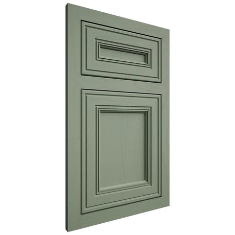 Shiloh Cabinetry Flush Inset Glenbrook Poplar Plain Cut Moss Door