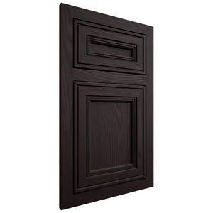 Shiloh Cabinetry Flush Inset Glenbrook Red Oak Plain Cut Espresso Door