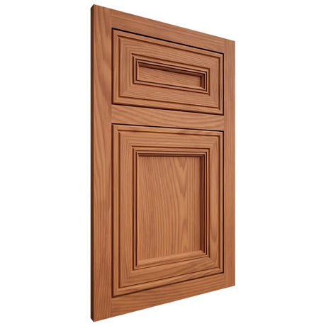 Shiloh Cabinetry Flush Inset Glenbrook Red Oak Plain Cut Harvest Door