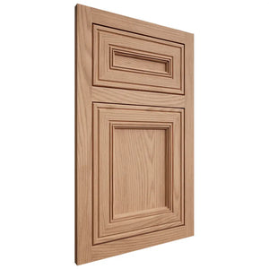 Shiloh Cabinetry Flush Inset Glenbrook Red Oak Plain Cut Natural Door
