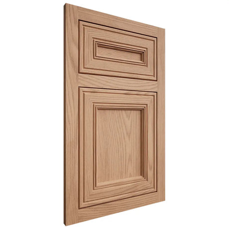 Shiloh Cabinetry Flush Inset Glenbrook Red Oak Plain Cut Natural Door
