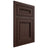 Shiloh Cabinetry Flush Inset Glenbrook Walnut Plain Cut Bison Door