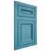 Shiloh Cabinetry Flush Inset Glenbrook White Oak Plain Cut Aqua Door