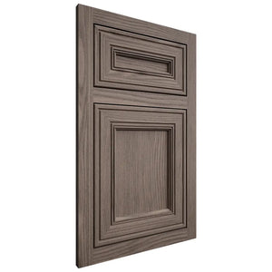 Shiloh Cabinetry Flush Inset Glenbrook White Oak Plain Cut Clay Door