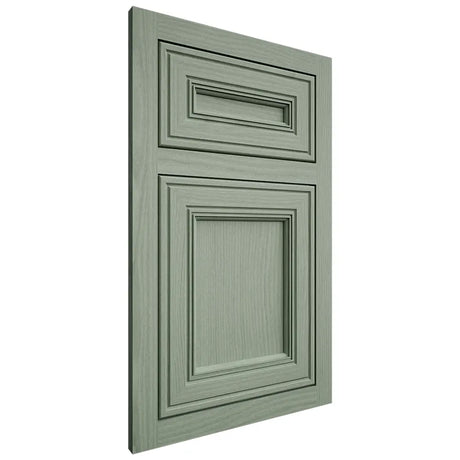 Shiloh Cabinetry Flush Inset Glenbrook White Oak Plain Cut Moss Door