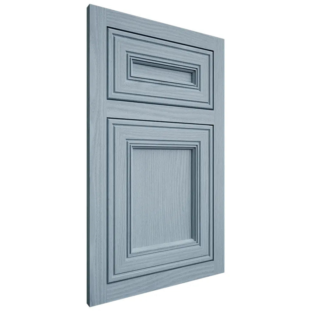 Shiloh Cabinetry Flush Inset Glenbrook White Oak Plain Cut Sky Door