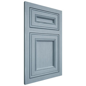 Shiloh Cabinetry Flush Inset Glenbrook White Oak Plain Cut Sky Door