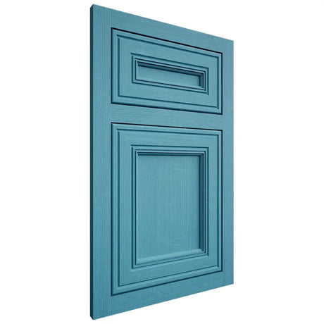 Shiloh Cabinetry Flush Inset Glenbrook White Oak Quarter Sawn Aqua Door