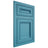 Shiloh Cabinetry Flush Inset Glenbrook White Oak Rift Cut Aqua Door