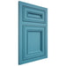 Shiloh Cabinetry Flush Inset Glenbrook White Oak Rift Cut Aqua Door
