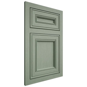 Shiloh Cabinetry Flush Inset Glenbrook White Oak Rift Cut Moss Door