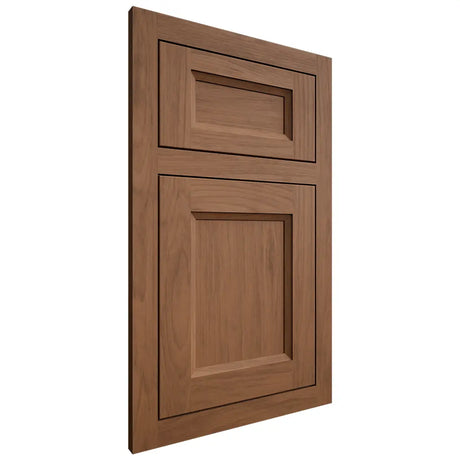Shiloh Cabinetry Flush Inset Greensboro Alder Plain Cut Walnut Door