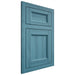 Shiloh Cabinetry Flush Inset Greensboro Hickory Plain Cut Aqua Door