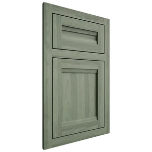 Shiloh Cabinetry Flush Inset Greensboro Hickory Plain Cut Moss Door
