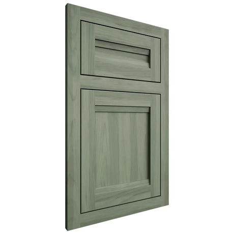 Shiloh Cabinetry Flush Inset Greensboro Hickory Plain Cut Moss Door