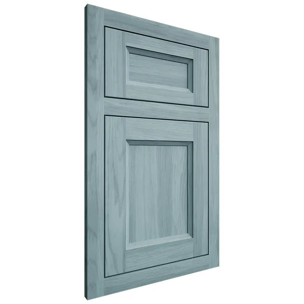Shiloh Cabinetry Flush Inset Greensboro Hickory Plain Cut Sky Door