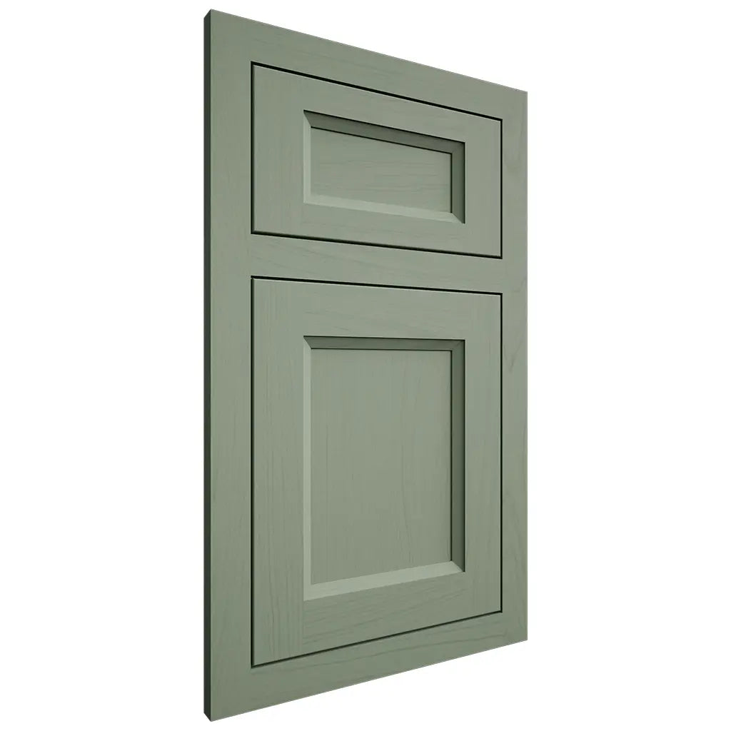 Shiloh Cabinetry Flush Inset Greensboro Poplar Plain Cut Moss Door