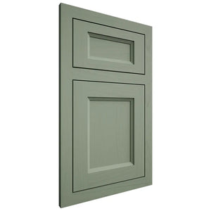 Shiloh Cabinetry Flush Inset Greensboro Poplar Plain Cut Moss Door