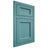 Shiloh Cabinetry Flush Inset Greensboro Red Oak Plain Cut Aqua Door