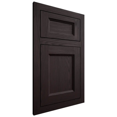 Shiloh Cabinetry Flush Inset Greensboro Red Oak Plain Cut Espresso Door