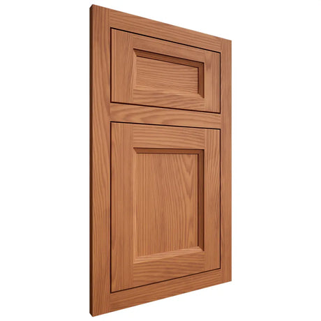 Shiloh Cabinetry Flush Inset Greensboro Red Oak Plain Cut Harvest Door