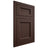 Shiloh Cabinetry Flush Inset Greensboro Walnut Plain Cut Bison Door
