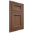 Shiloh Cabinetry Flush Inset Greensboro Walnut Plain Cut Natural Door