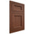 Shiloh Cabinetry Flush Inset Greensboro Walnut Plain Cut Rye Door