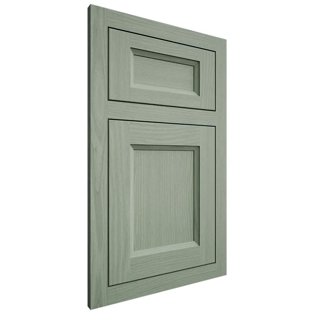 Shiloh Cabinetry Flush Inset Greensboro White Oak Plain Cut Moss Door