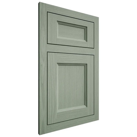 Shiloh Cabinetry Flush Inset Greensboro White Oak Plain Cut Moss Door