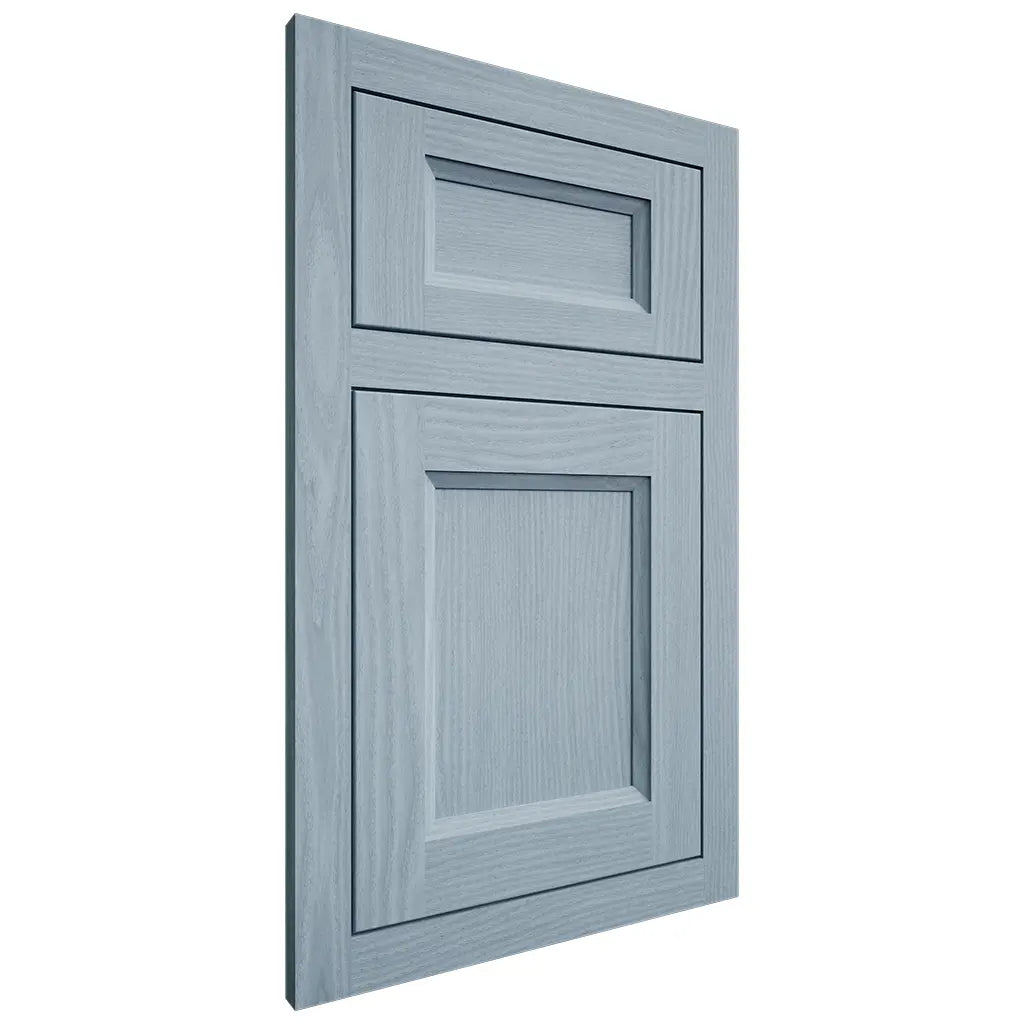 Shiloh Cabinetry Flush Inset Greensboro White Oak Plain Cut Sky Door