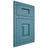 Shiloh Cabinetry Flush Inset Hamlin Hickory Plain Cut Aqua Door