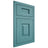 Shiloh Cabinetry Flush Inset Hamlin Red Oak Plain Cut Aqua Door