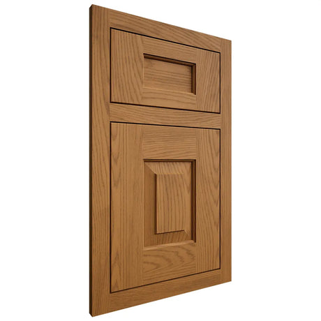 Shiloh Cabinetry Flush Inset Hamlin Red Oak Plain Cut Autumn Door