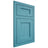 Shiloh Cabinetry Flush Inset Hanover Alder Plain Cut Aqua Door